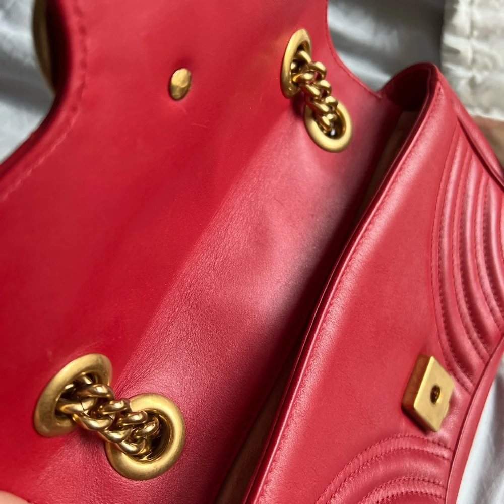 GUCCI Mini GG Marmont Matelassé Shoulder Bag 